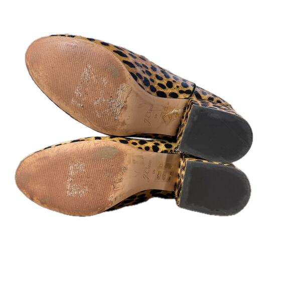 J.Crew Sadie Leopard Calf Hair Ankle Boots Size 10 - Picture 3 of 13
